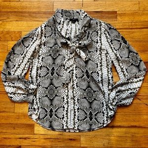 Jcrew Snakeskin Print Blouse Top